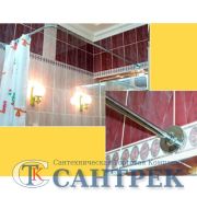 Карниз д/ванной хром «Г-образный» 90х90 см (СТК/SANTREK HOME 2290S)