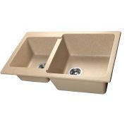 Мойка SANTREK AQUA BOXY SA-B780K 2 чаши 780*510 мм (песок-302) (без сифона)