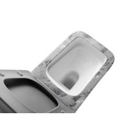 EG633Gray Подвесной унитаз EvaGold мрамор серый безободковый, сид. серое¶мат. тонкое ДП
