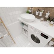 Тумба Wash 48Н 1д. со столешницей под стир.машину Wash 110 L белый глянец