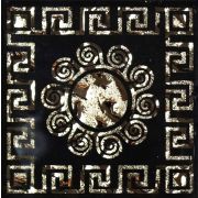 Напольная вставка  рифленная ВИЗАНТИЯ золото 6,6*6,6